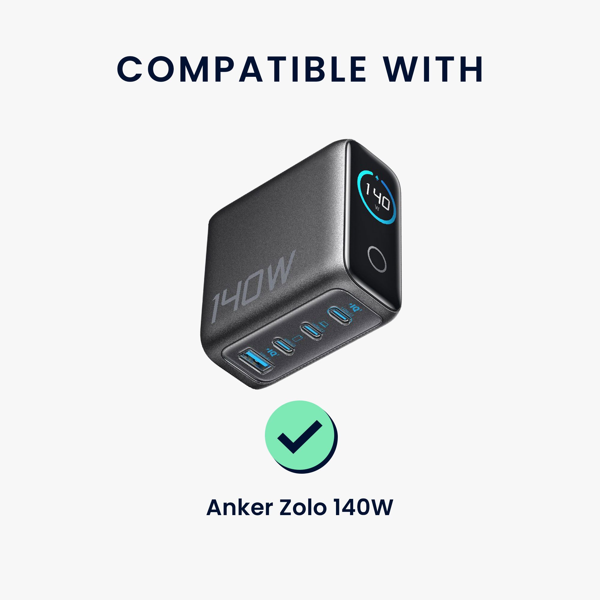kwmobile Smartphone-Hülle Silikon Hülle für Anker Zolo 140W Case, Powerbank Hülle für unterwegs - Tasche für Power Bank - Altrosa