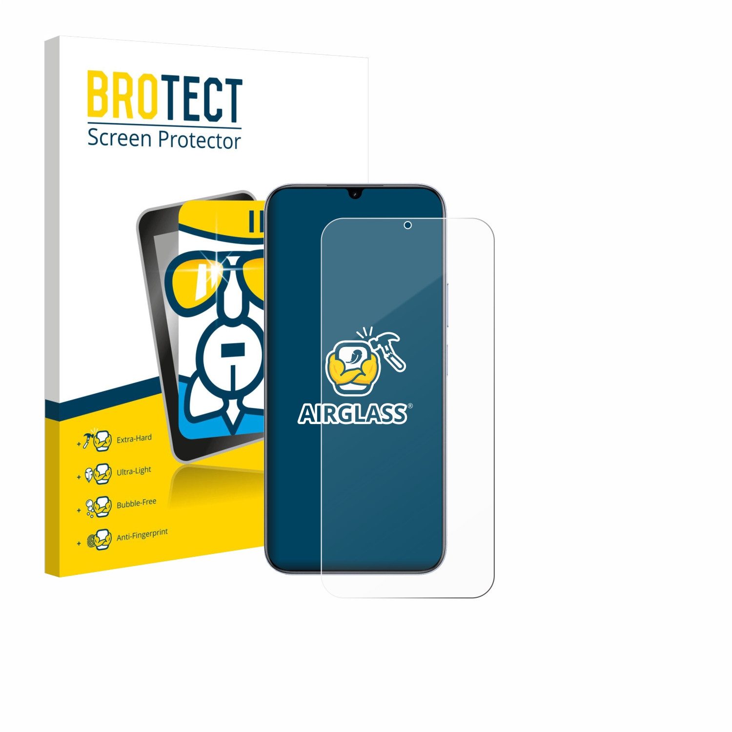 BROTECT Displayschutzglas Folie für realme C83 5G, Schutzfolie Glas Panzer Display Schutz klar