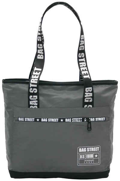 BAG STREET INTERNATIONAL Schultertasche Nylon Shopping Bag mit Henkel-Print