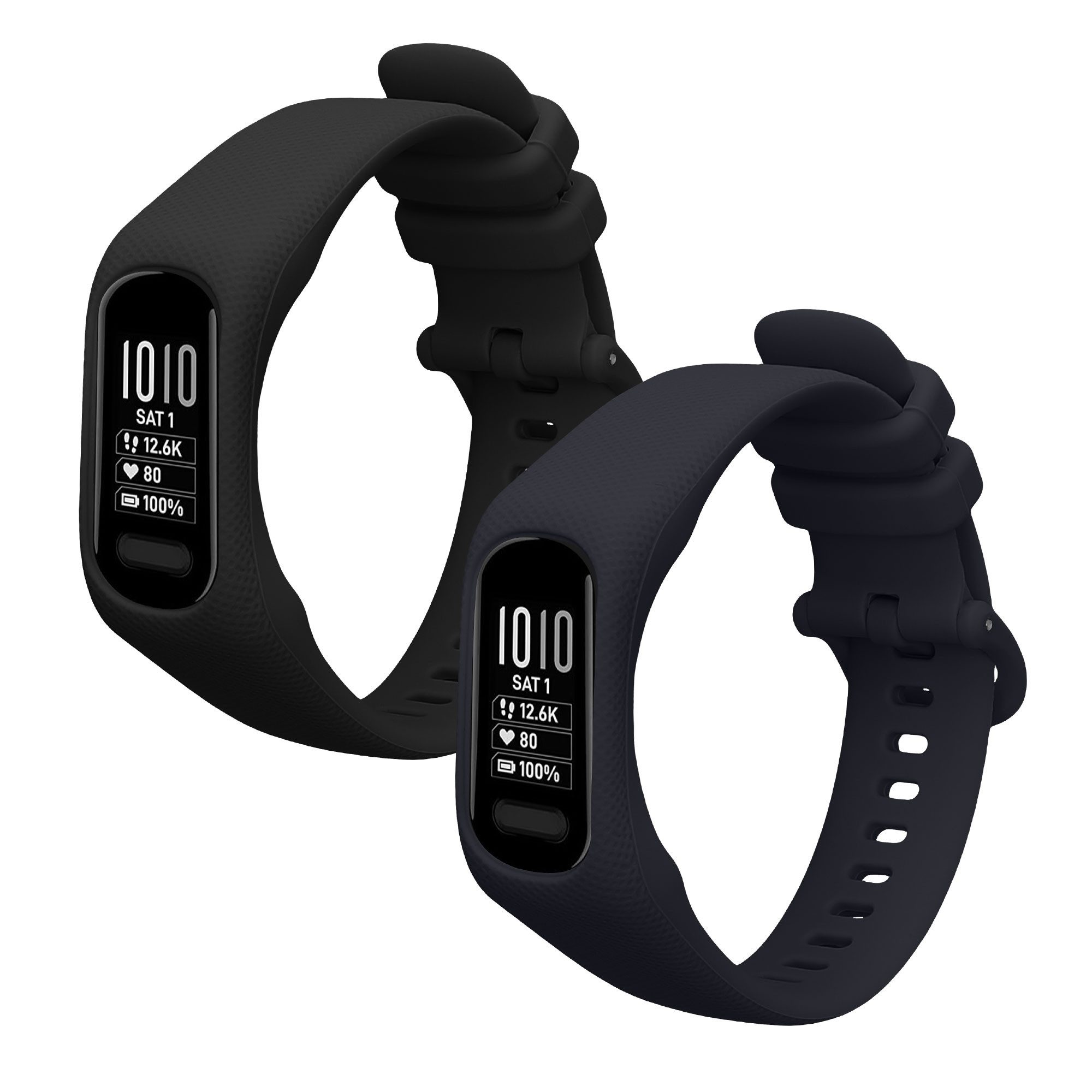 kwmobile Smartwatch-Armband 2x Uhrenarmband für Garmin vivosmart 5 / Smart 5 Armband, Fitnesstracker Band Set aus TPU Silikon - Ersatzarmband Smartwatch
