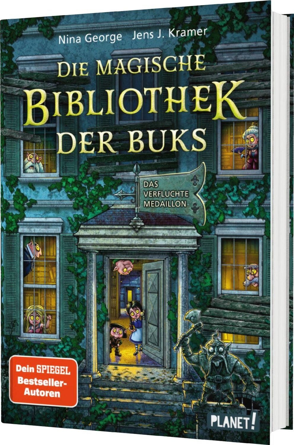 Die magische Bibliothek der Buks 2: Das verfluchte Medaillon / Nina George, Jens J. Kramer, Spannend-skurriles Fantasy-Abenteuer über die Macht der Bücher 