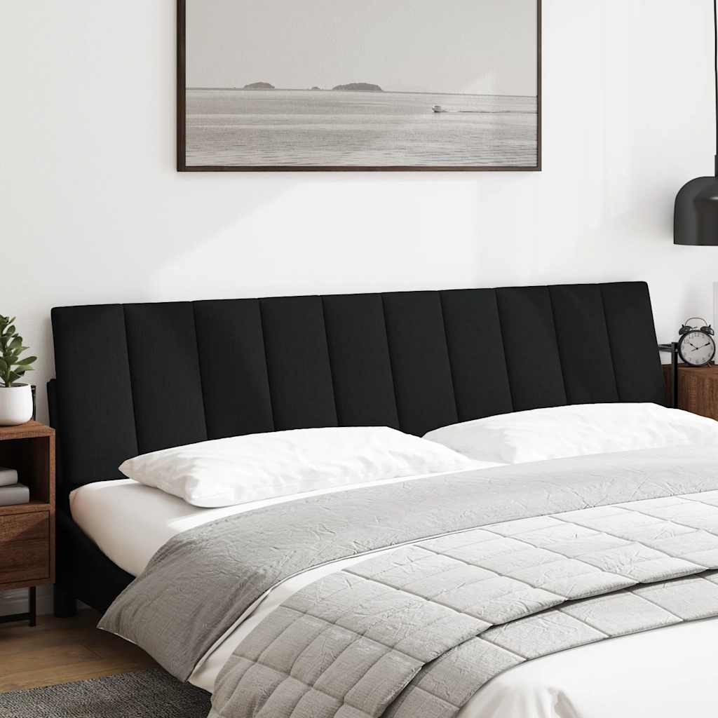 vidaXL Bett, Kopfteil-Kissen Schwarz 200 cm günstig online kaufen