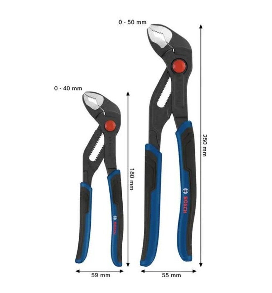 BOSCH Wasserpumpenzange Bosch Professional Wasserpumpenzange Set