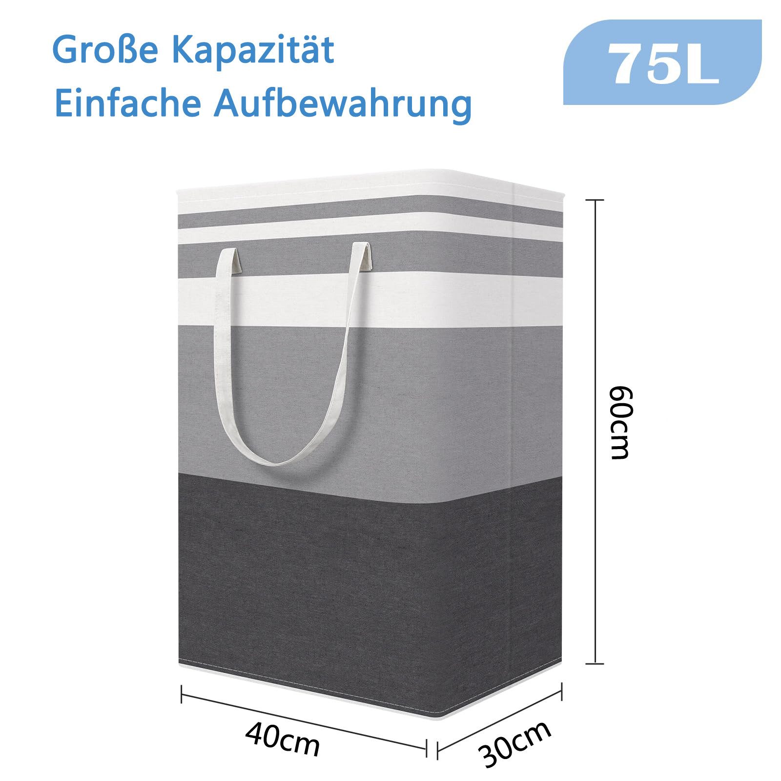 Coonoor Wäschekorb 1/2/3er Set, 75 L günstig online kaufen