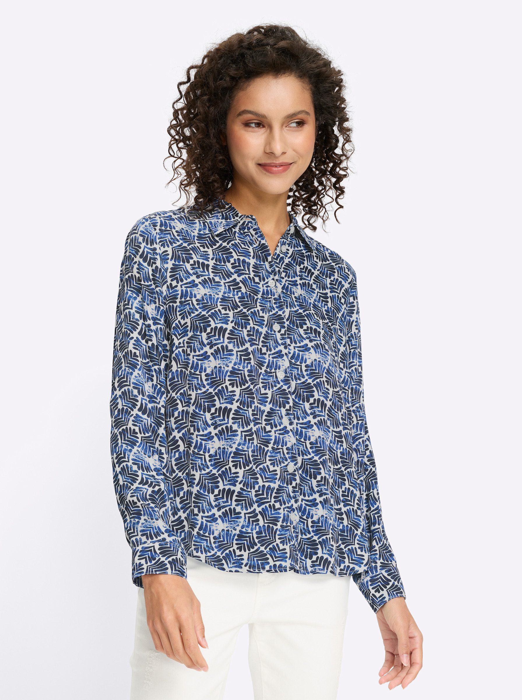 heine Klassische Bluse Druckbluse . günstig online kaufen