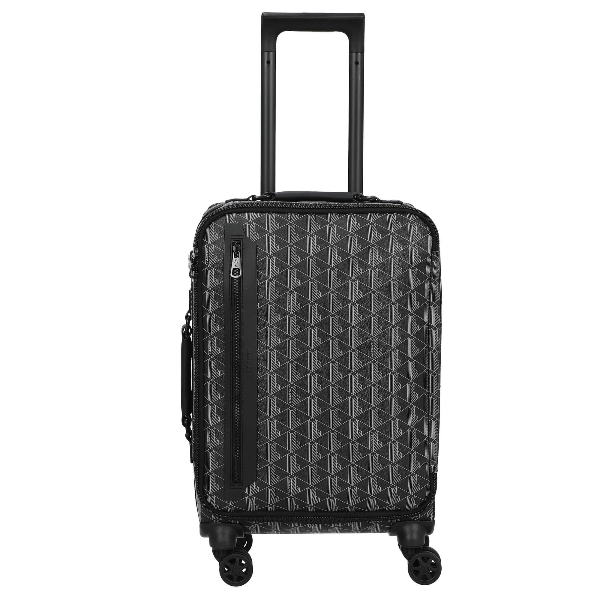 Lacoste Handgepäck-Trolley The Blend - 4-Rollen-Kabinentrolley 49 cm (monogram noir gris), 4 Rollen Rollen