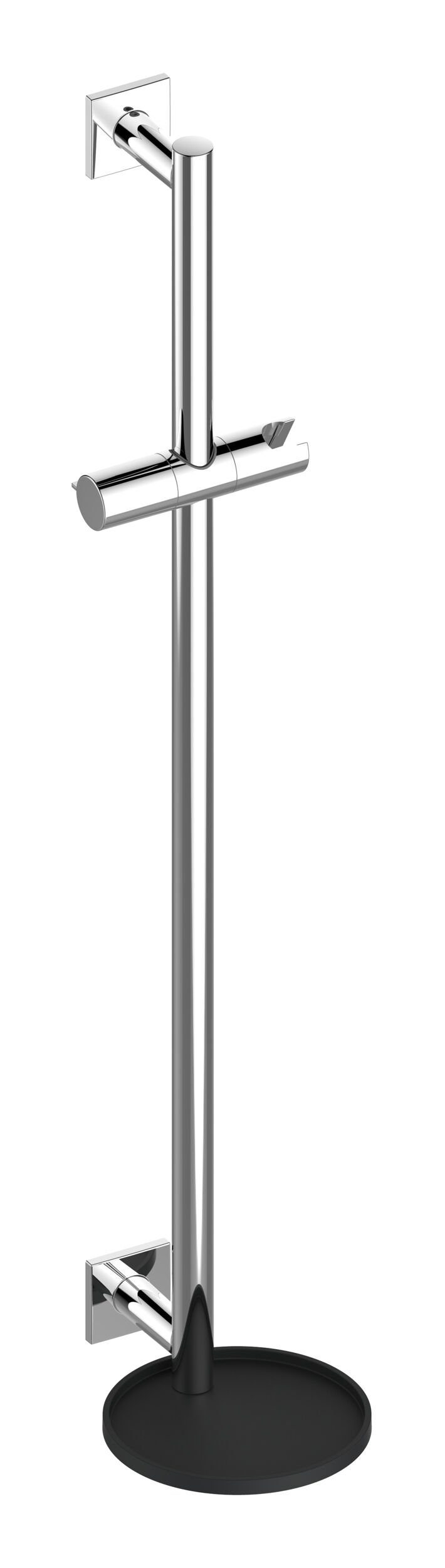 Keuco Duschstange IXMO, Brausestange mit Ablage mit eckiger Rosette 855 mm