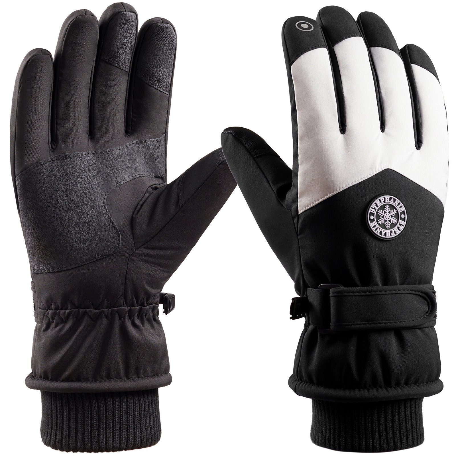 Sunicol Skihandschuhe Wasserdichte Skihandschuhe Herren Damen, Touchscreen, Winterhandschuhe Thermohandschuhe für Skifahren, Snowboard, Radfahren, Laufen, Klettern