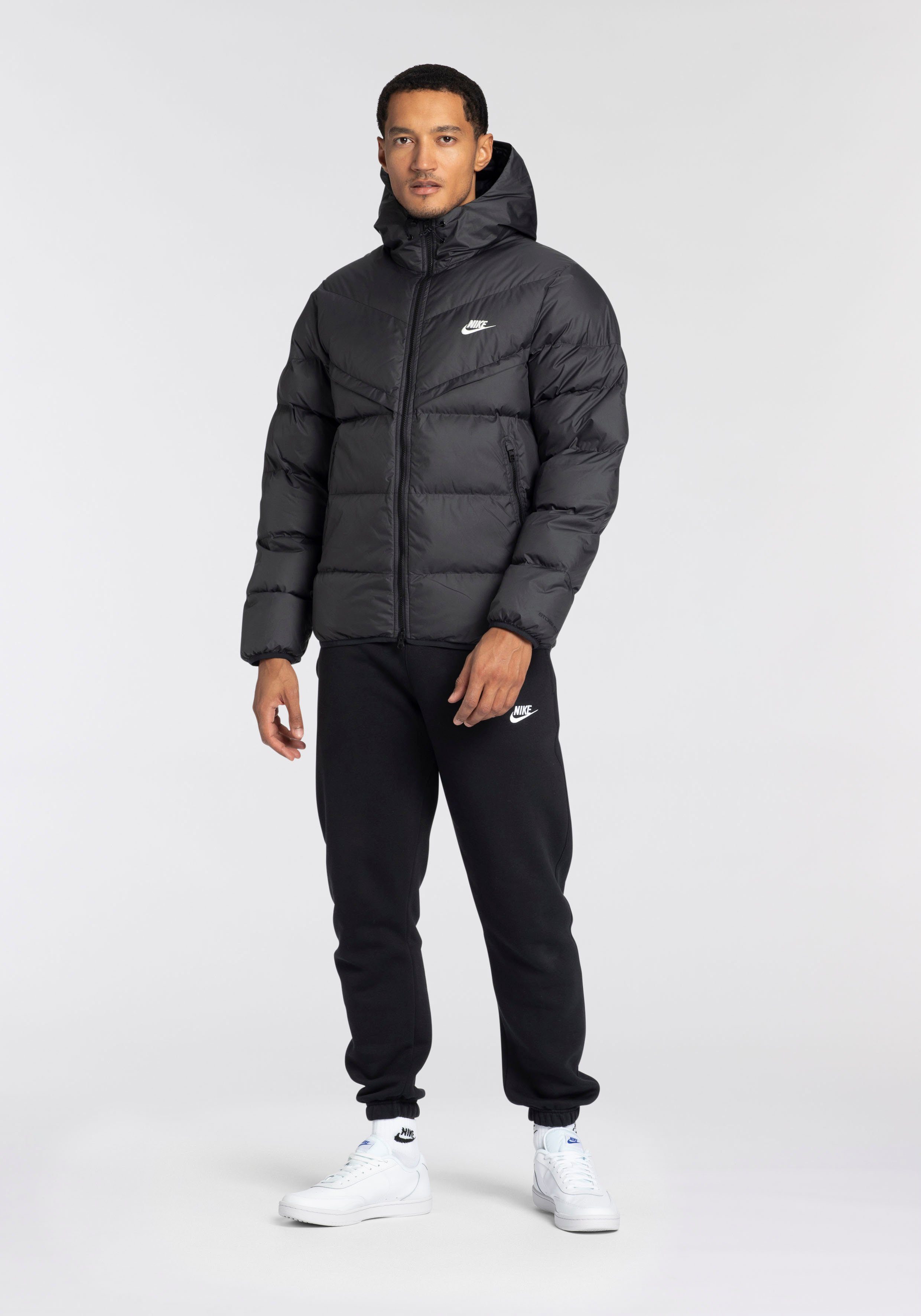 Nike Sportswear Windbreaker STORM-FIT WINDRUNNER BLACK/BLACK/SAIL JACKET HOODED MEN'S INSULATED