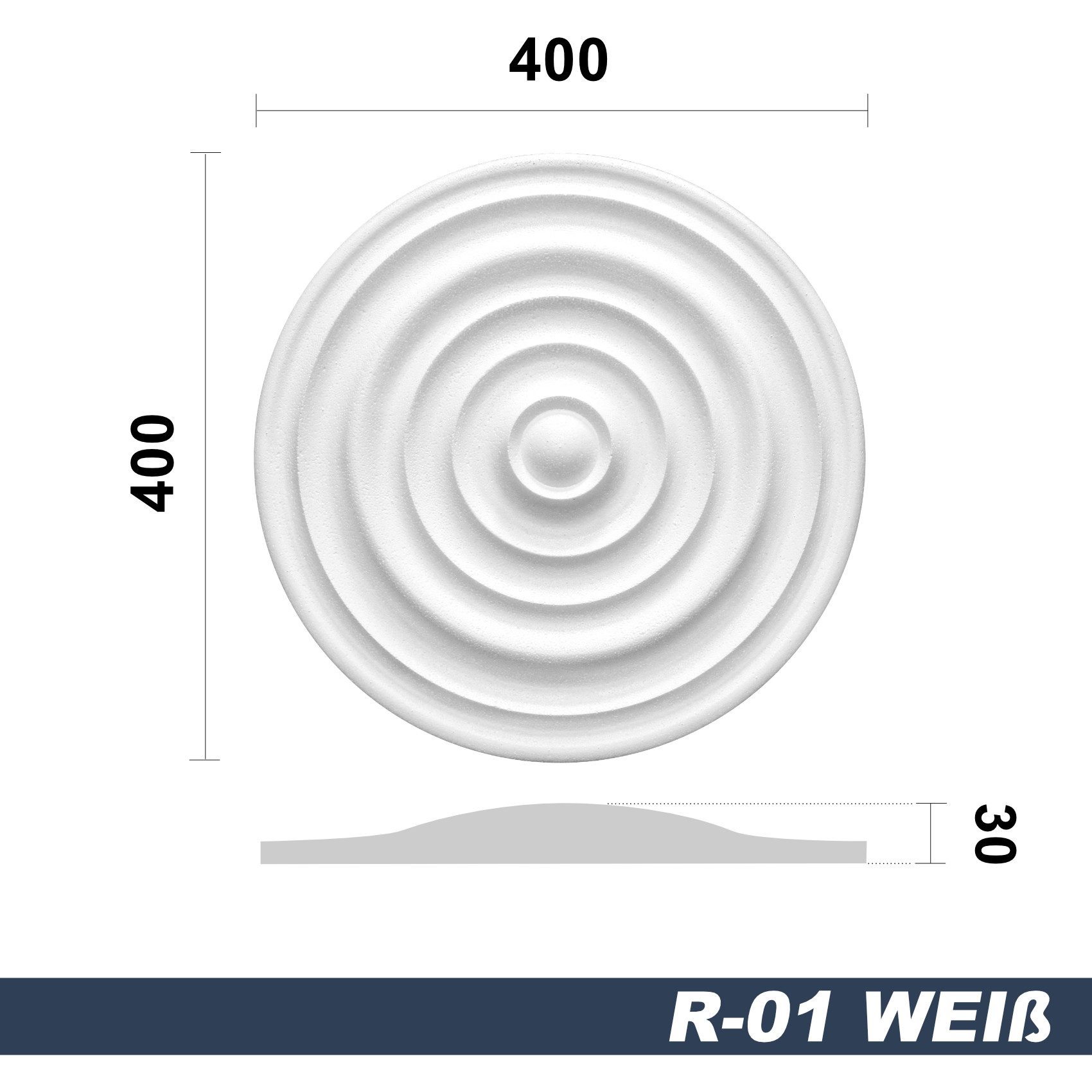 marbet design Wanddekoobjekt R-01 (Stuckrosette aus günstig online kaufen