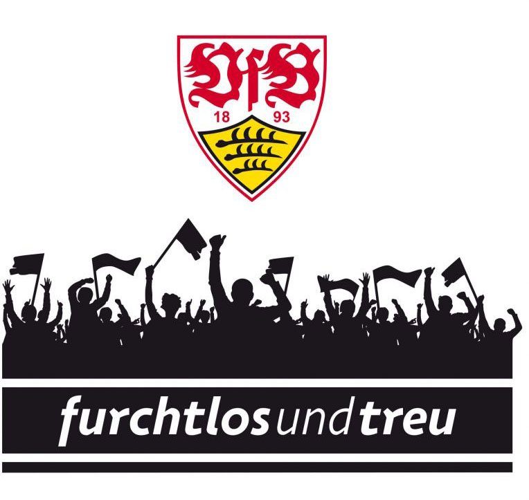 mit (1 Wall-Art Wandtattoo Stuttgart Logo VfB St) Fans