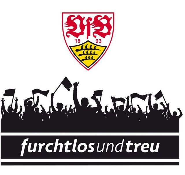 Wall-Art Wandtattoo »VfB Stuttgart Fans mit Logo« (1 Stück)-Otto