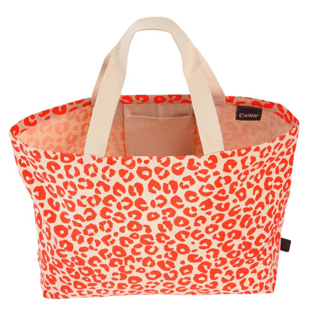 Cawö Einkaufskorb Tasche Leo Neon Pink (40x55 cm)