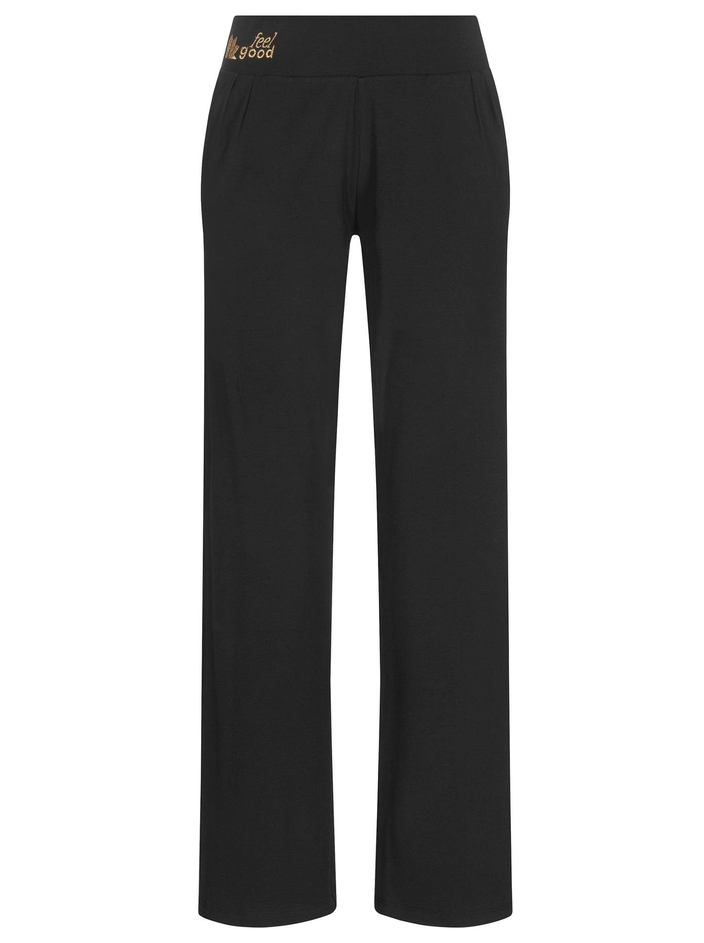 feel good Hose mit glänzender Stickerei