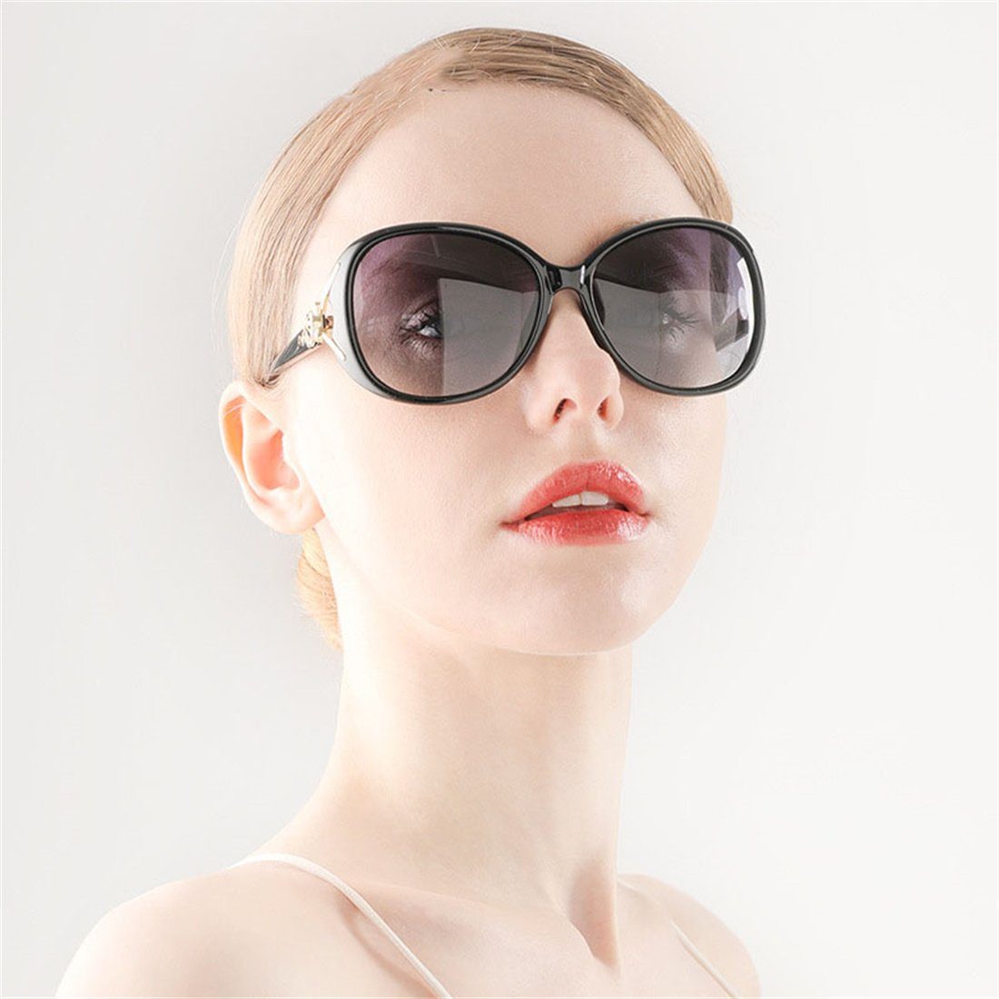 DÖRÖY Schwarz Outdoor-Sonnenbrille Polarisierende Sonnenbrille Damen-Sommer-Sonnenbrille,