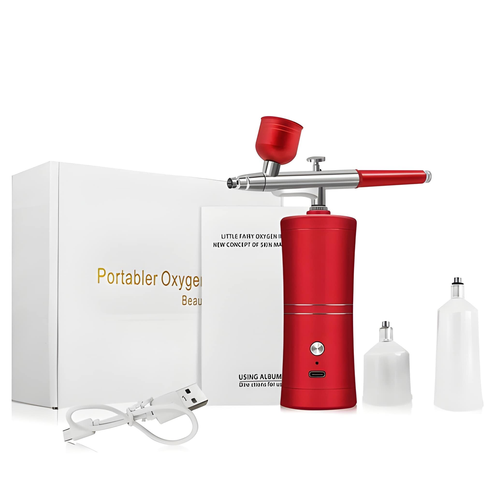 Athlix Airbrush-Kompressor Airbrush mit Kompressor zum Nagellackieren kabellos Sprühpistole, 360 kPa Luftdruck - Ideal für feine Detailarbeiten