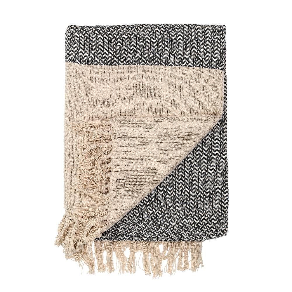 Wohndecke Decke - Natur, Bloomingville, garngefärbt, günstig online kaufen