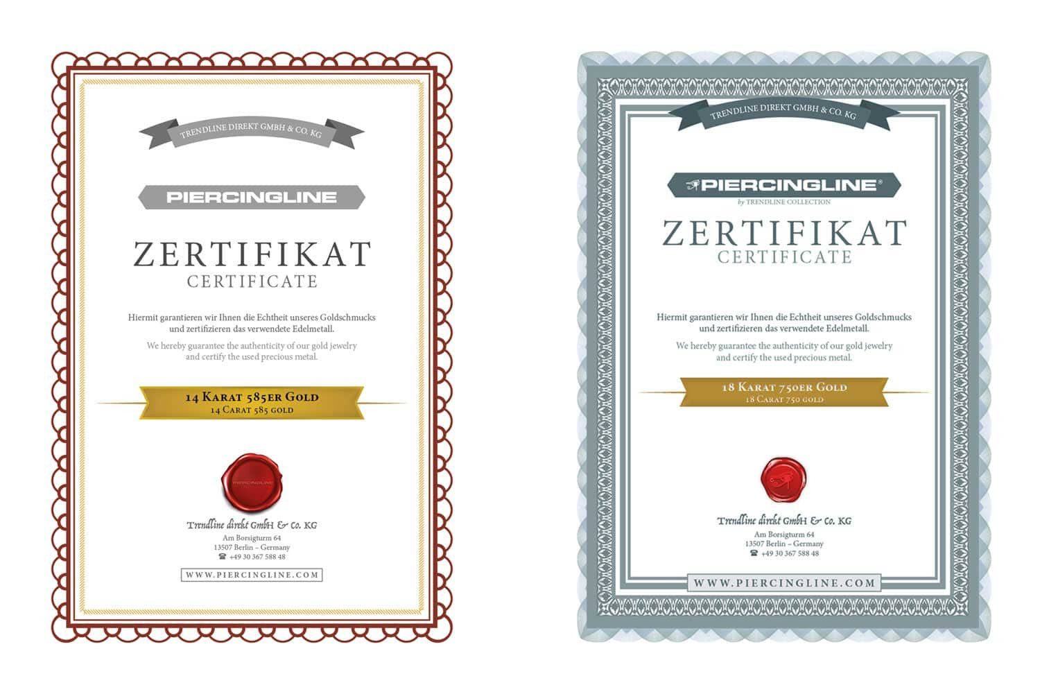 PIERCINGLINE Nasenpiercing 14/18 Karat Gold Nasenstecker günstig online kaufen