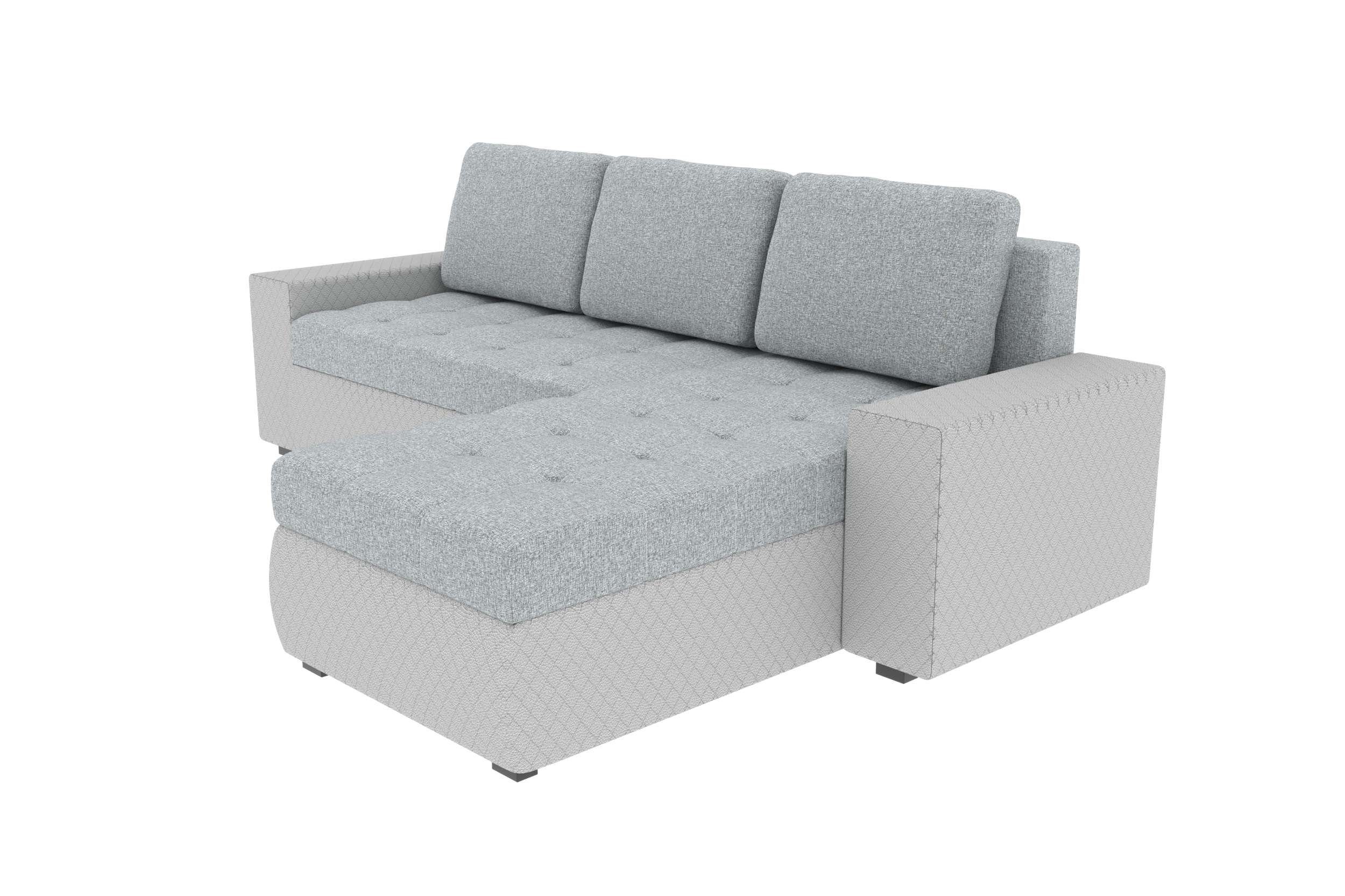 Ecksofa Modern mit Eckcouch, mit Design Sitzkomfort, Bettfunktion, Miranda, Bettkasten, Stylefy L-Form, Sofa,