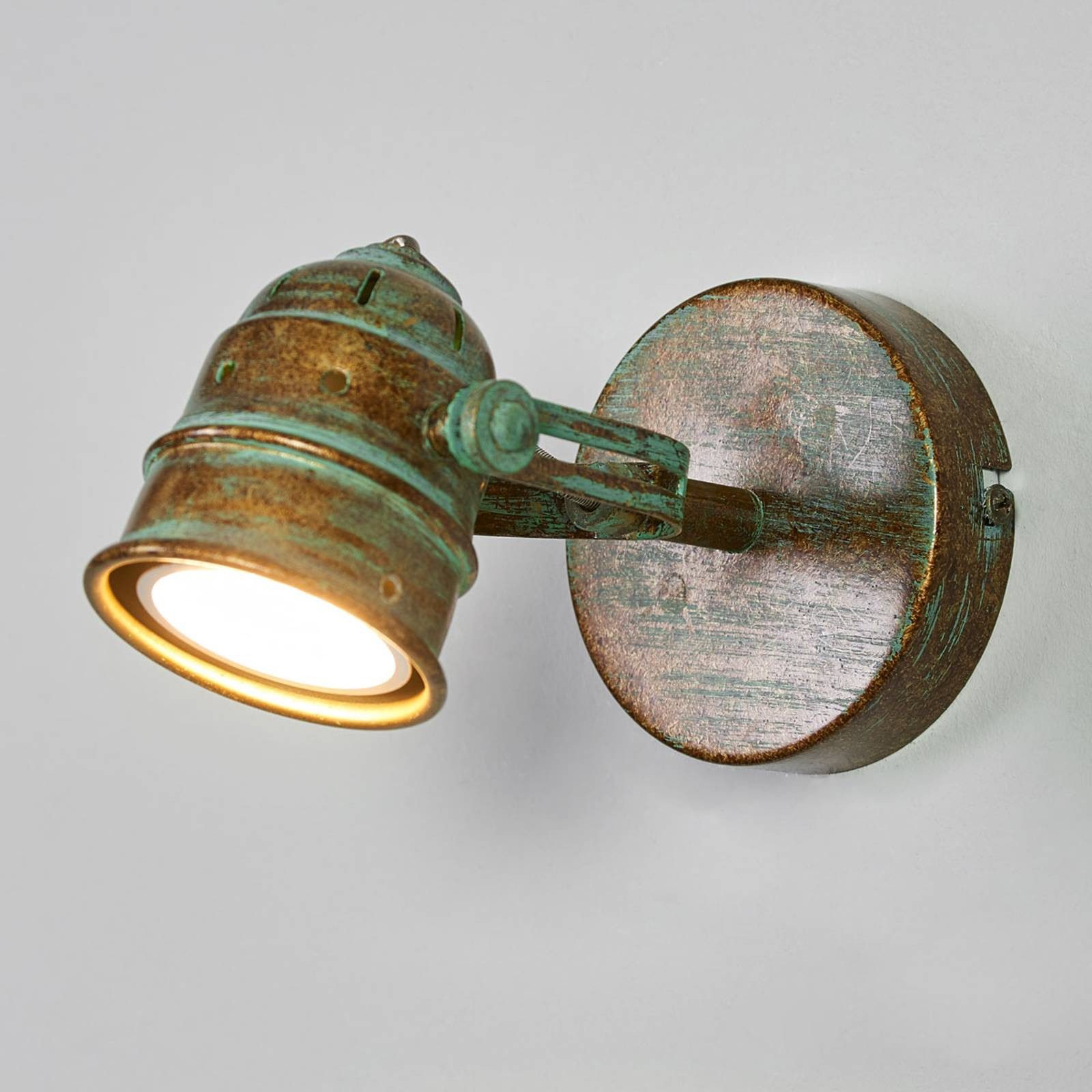 Lindby Wandleuchte Leonor, Metall, Bronze IP20, 1 x 10 W LED günstig online kaufen