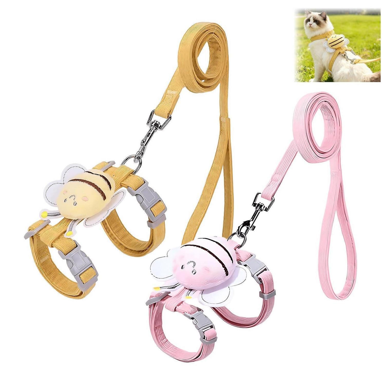 LuxusKollektion Hundeleine Katzengeschirr Set 2 Stk. mit Leine, Textil (1-tlg)