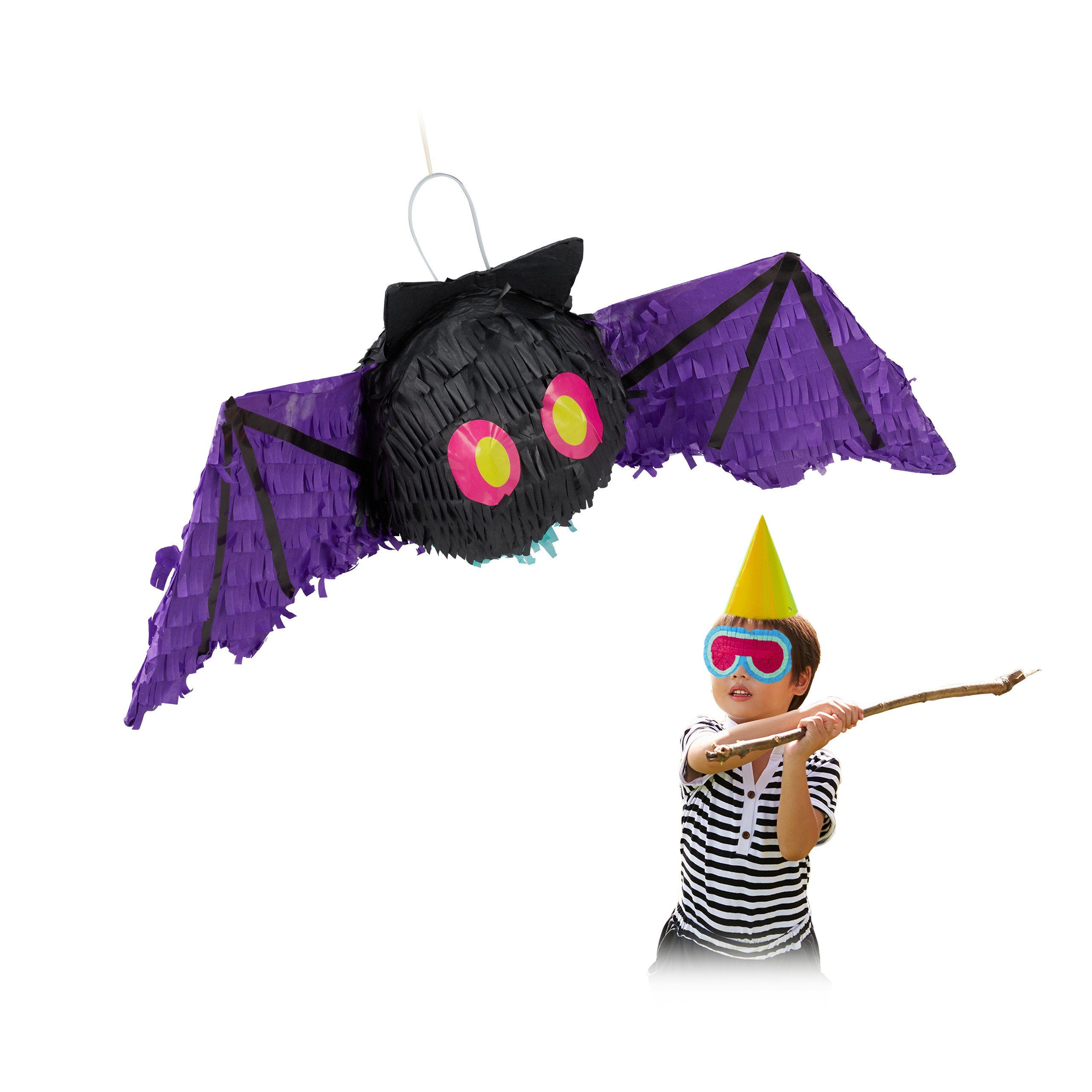 relaxdays Papierdekoration Pinata Fledermaus