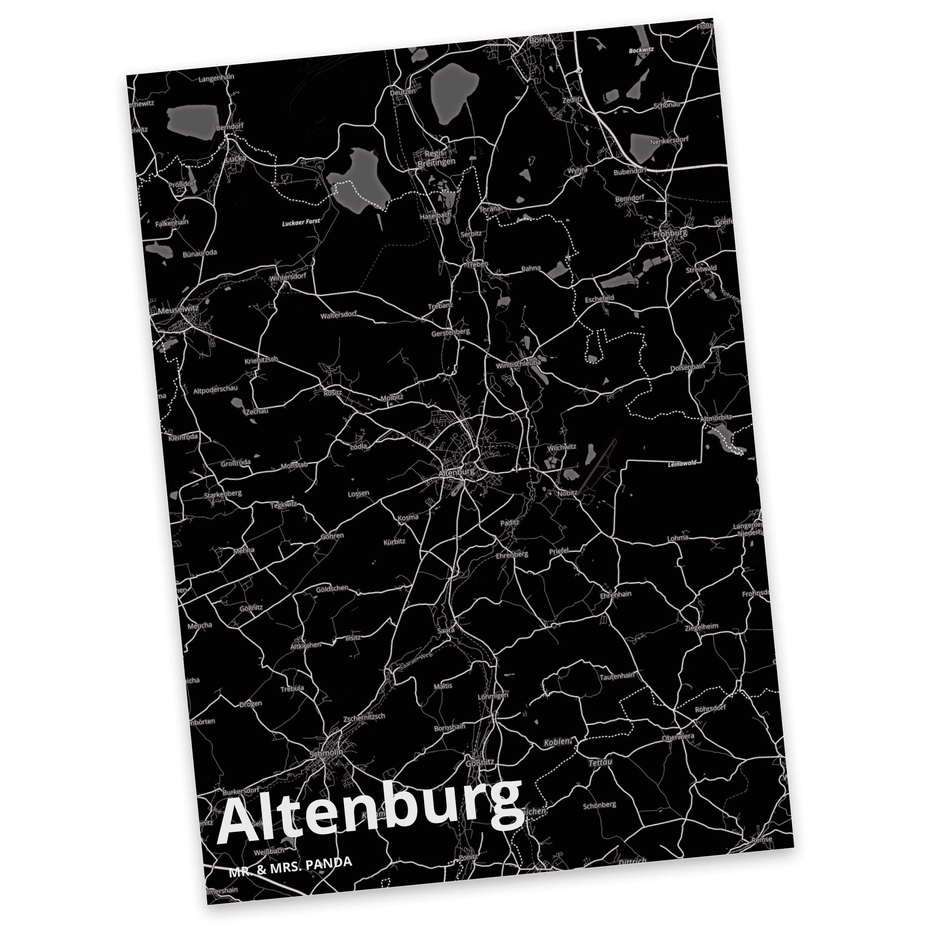 Städte, & Einladung, Dorf, Mrs. Geschenk, Mr. Panda Postkarte - Stadt Ansichtskarte, Altenburg
