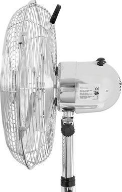 Gutfels Standventilator VS 36002 ch, Ø 40 cm, Metall, inkl. Oszillation & 50 W Leistung, edelstahlfarben