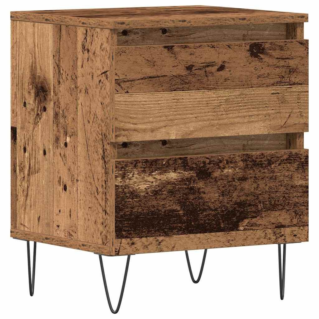 vidaXL Nachttisch Nachttisch Altholz 40 x 35 x 50 cm Holzwerkstoff (1-St)