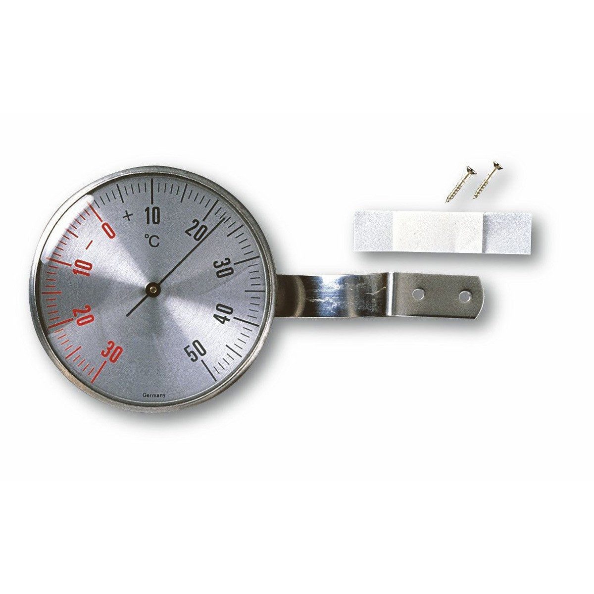 TFA Dostmann Fensterthermometer Analoges Fensterthermometer aus Edelstahl Wetterfest, Hergestellt in Deutschland
