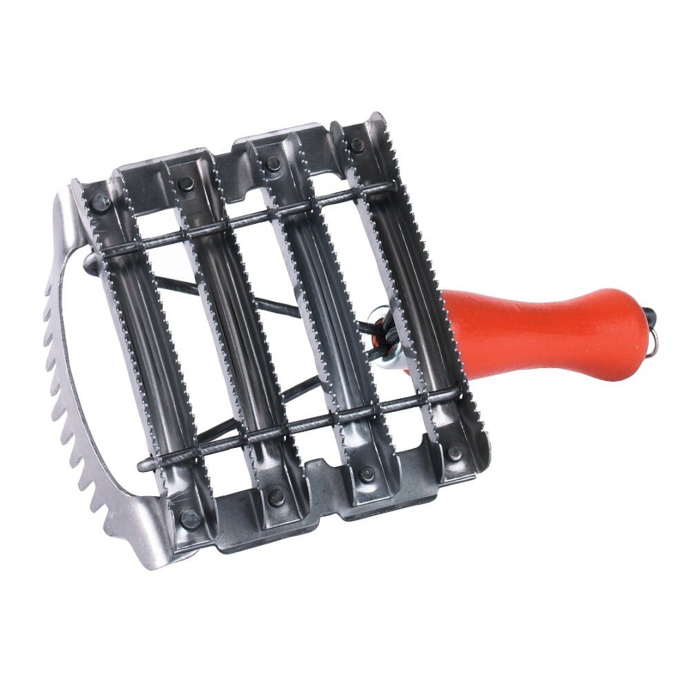 Excellent Pferdebürste Metall-Striegel, 8-reihig durchbrochen