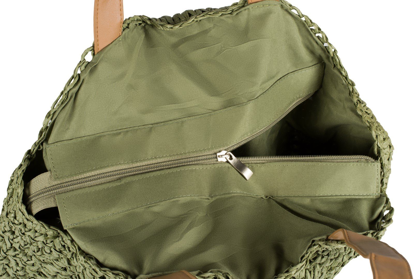 styleBREAKER Schultertasche Runde Flecht Schultertasche - Basttasche (1-tlg)