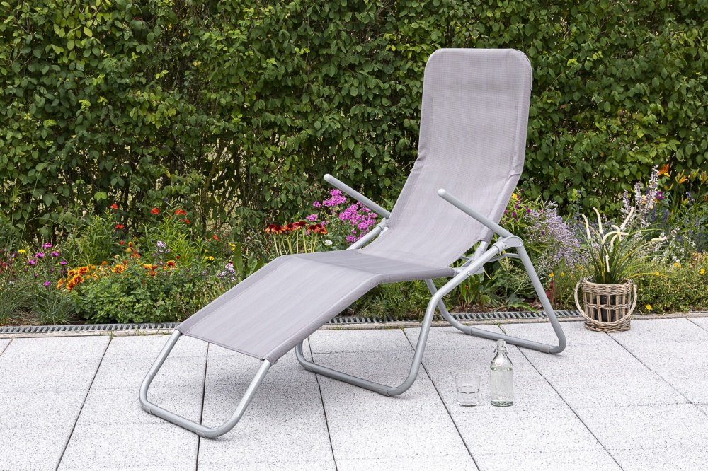 MERXX Gartenliege Wellnessliege XXL, diamantbraun