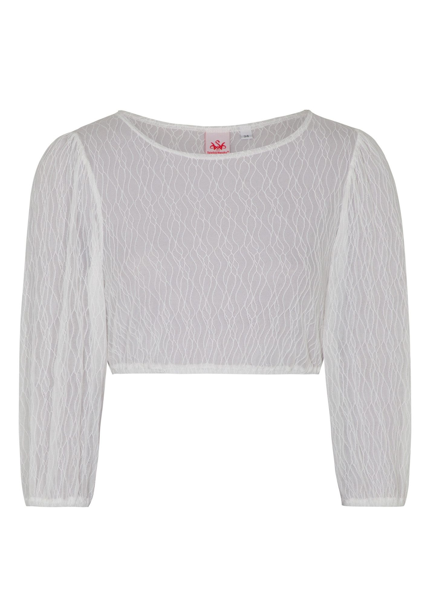 Spieth & Wensky Dirndlbluse Franzi Dirndlbluse Franzi Dirndlbluse Langarm-Bluse aus Spitze
