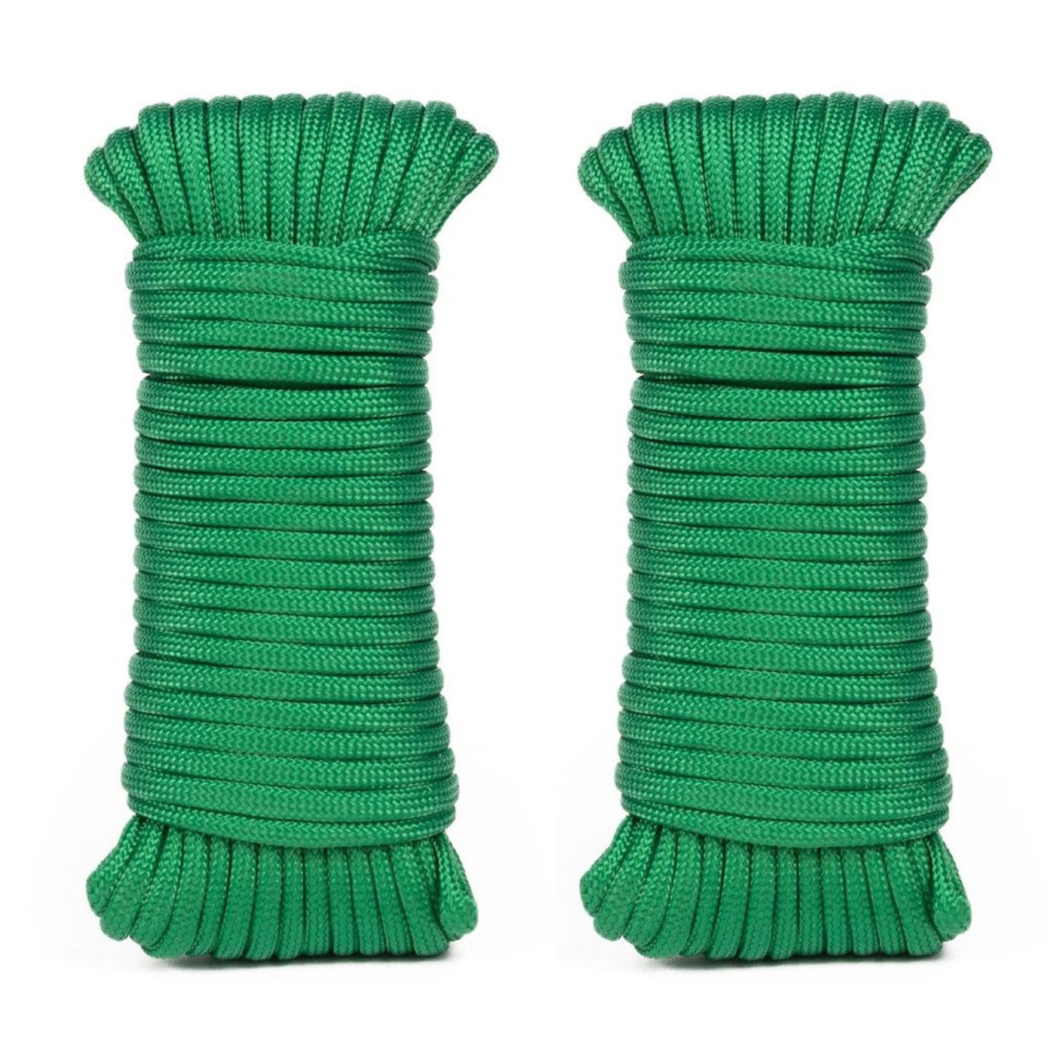 2x Paracord Campingseil Survival 15m Outdoor Grün Seil