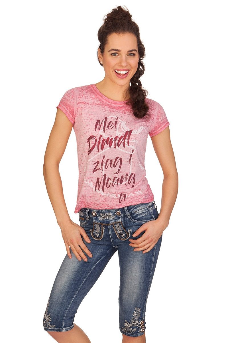 MarJo Trachtenjeans Trachtenjeans Damen - FRANZISKA KNIEBUND - blau