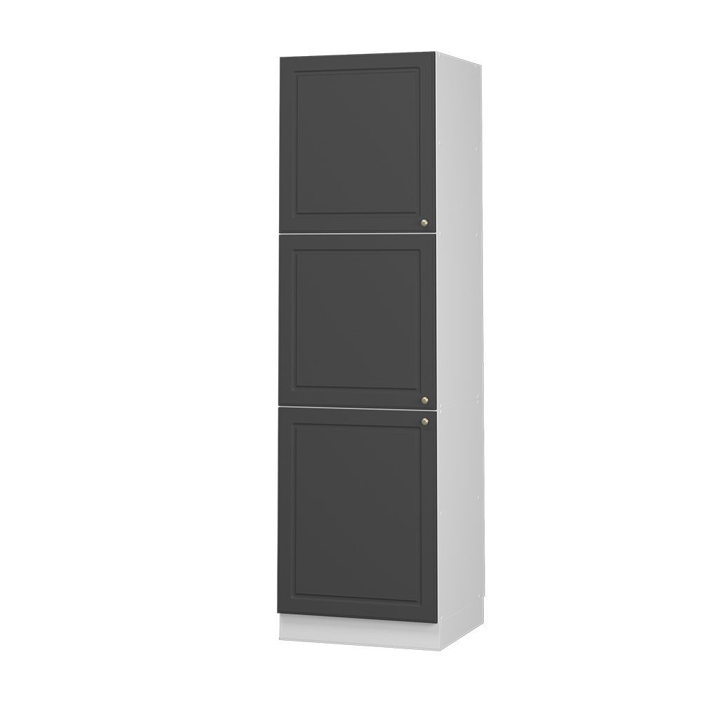Vicco Herdumbauschrank Fame-Line Herdschrank Anthrazit-Gold/Weiß 60 cm günstig online kaufen
