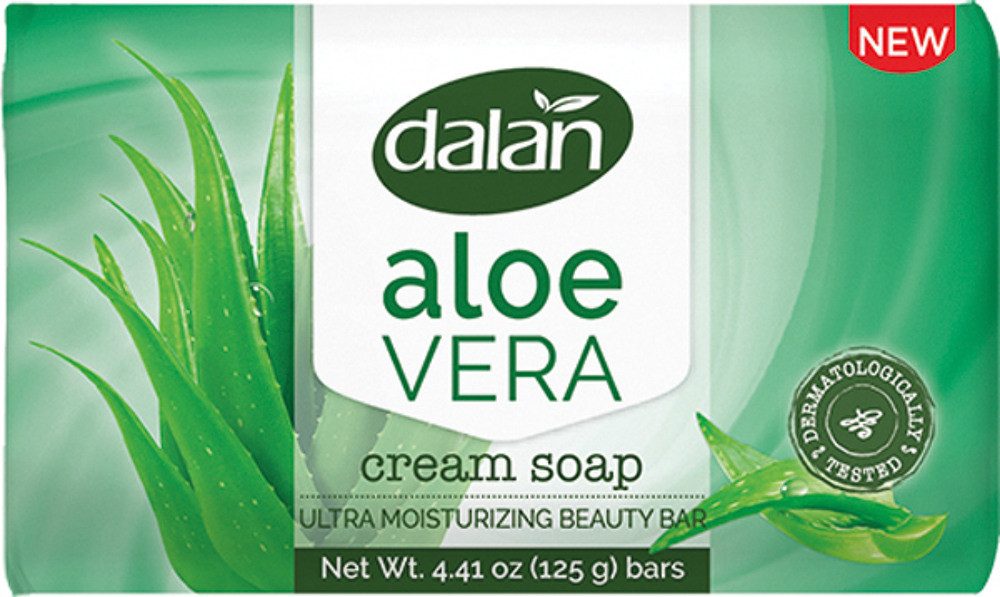 Dalan Handseife 6 x Seife DALAN 125g Aloe Vera Creme Seife Haushaltskernseife Handseif, 6-tlg.