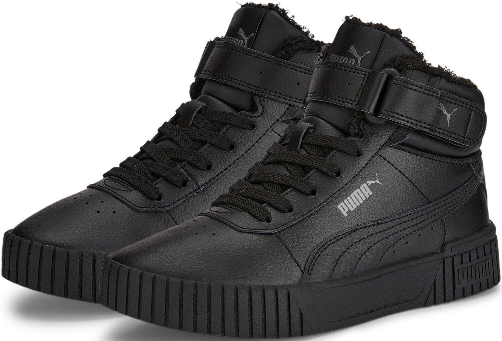 PUMA CARINA 2.0 MID WTR JR Sneaker mit Klettverschluss für Jugendliche Puma Black-Puma Black-Dark Shadow