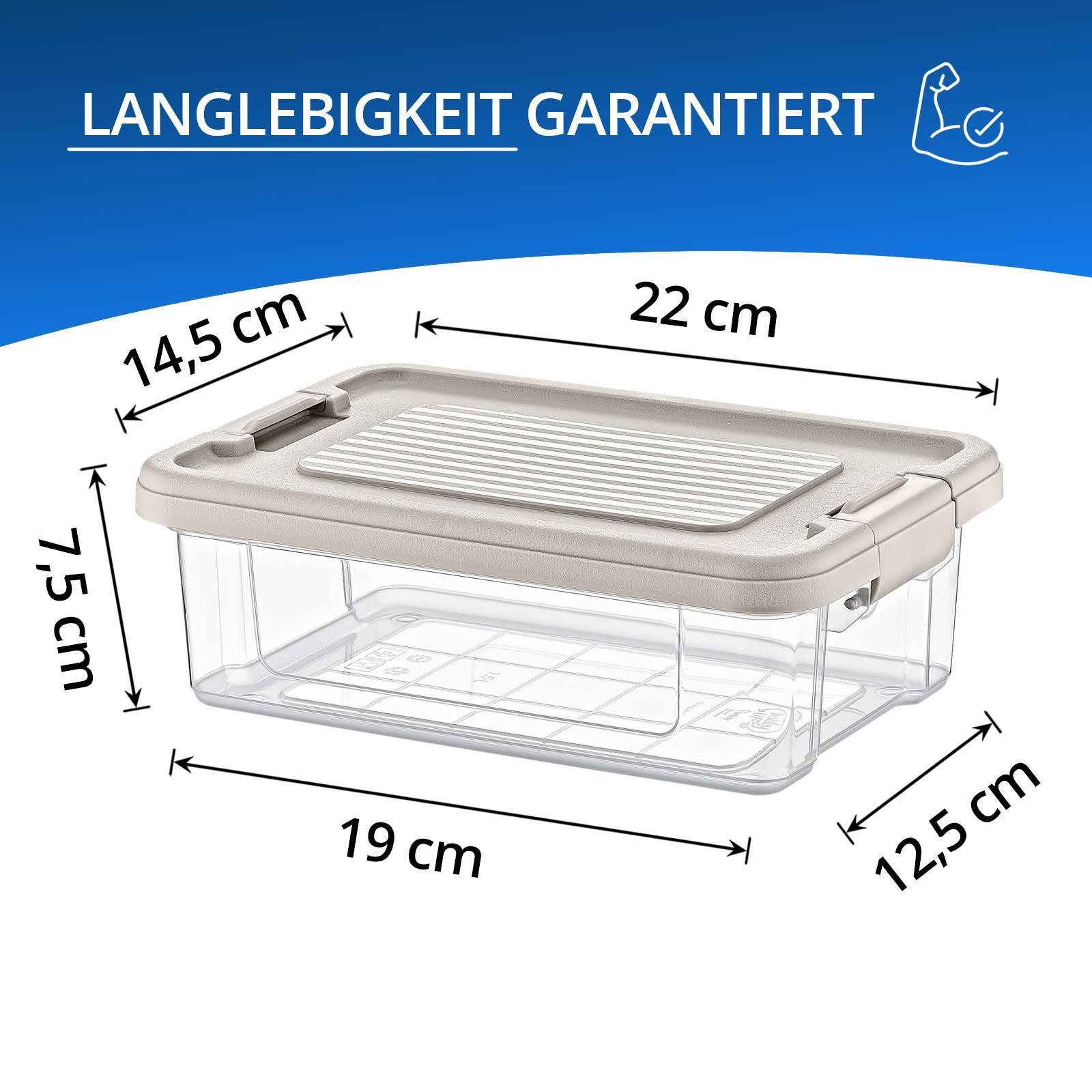astor24 Aufbewahrungsbox Aufbewahrungsbox Deckel Kunststoffbox Transparent günstig online kaufen