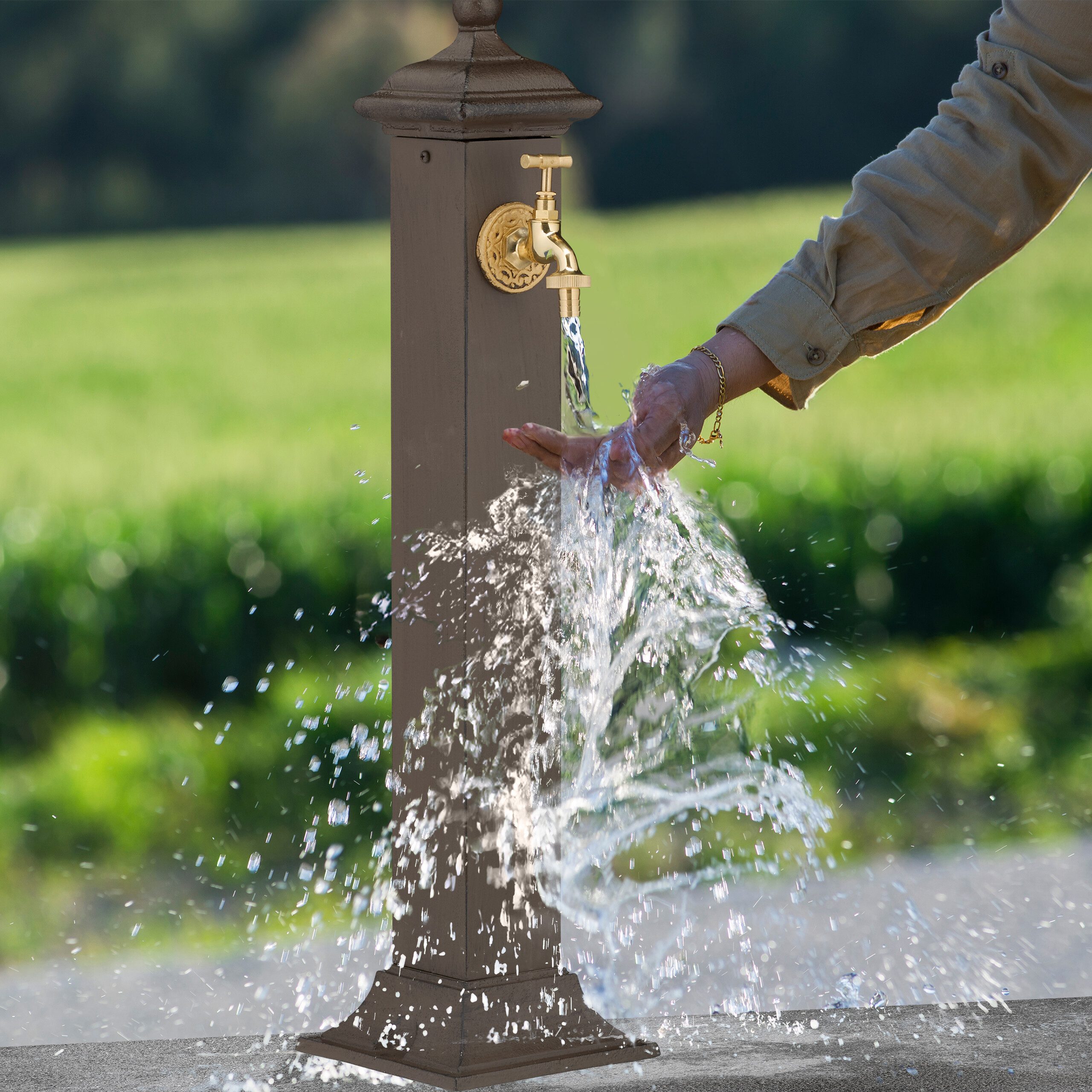 relaxdays Gartenbrunnen Standbrunnen Antik
