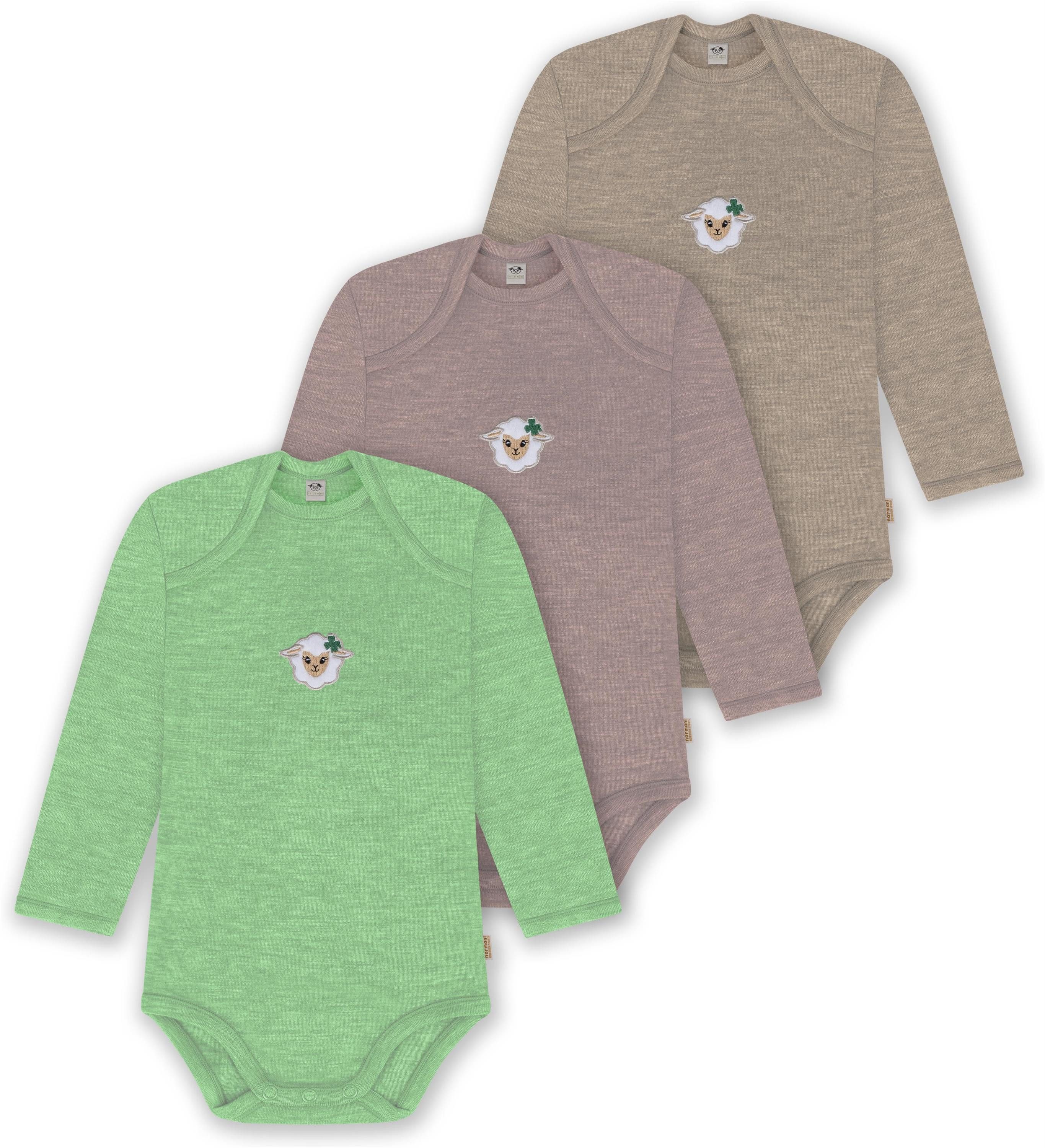 Langarmwickelbody 3er Pack Baby Merino Body Langarm Auckland