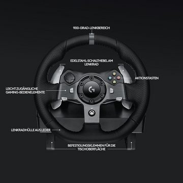 Logitech G920 Driving Force Rennlenkrad mit Pedalen USB Gaming-Lenkrad (Set, für Plattform PC, Xbox Series X, S, Xbox One)