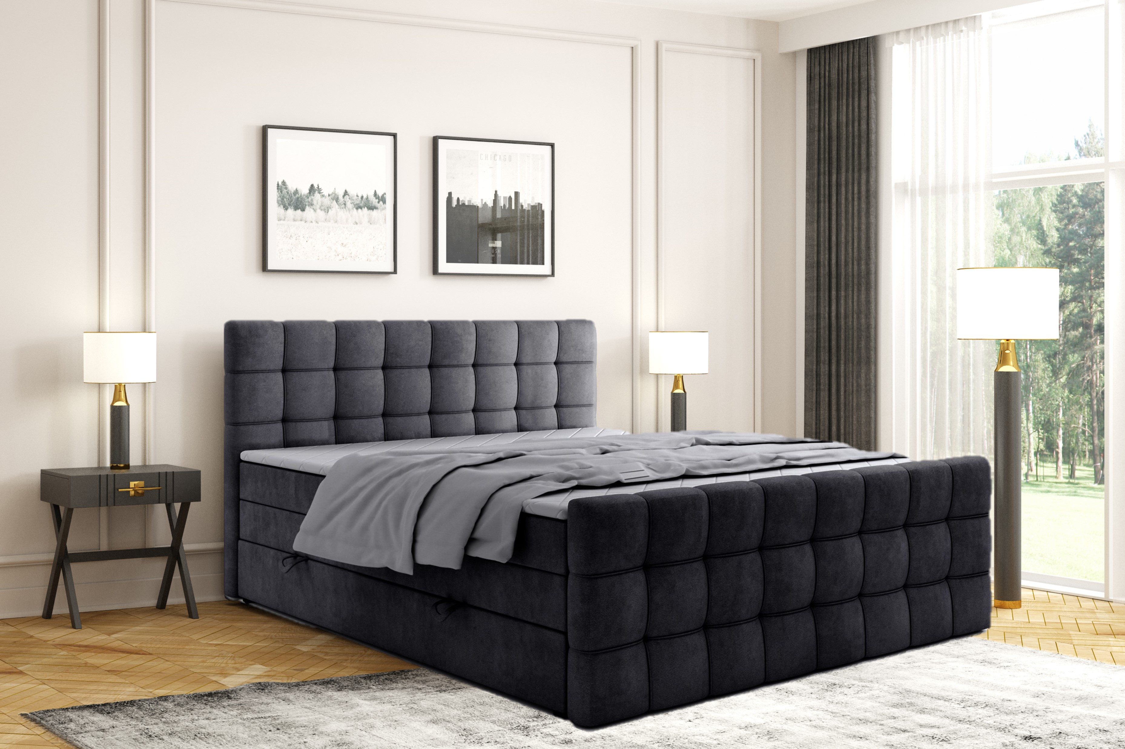 Labett Boxspringbett mit Bettkasten, Doppelmatratze, IGANTE günstig online kaufen