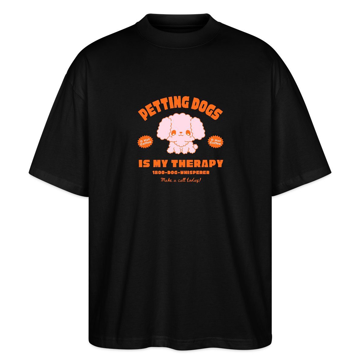T-Shirt Petting Dogs Is My Therapy Süßes Hunde Motiv Oversize Unisex T-Shirt