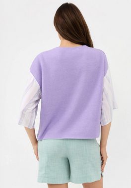 Cotton Candy Sweatshirt NEETA mit trendigem Materialmix