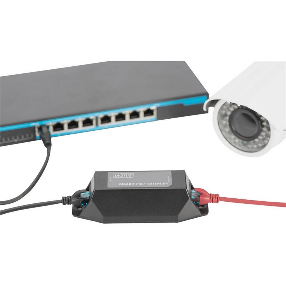 Digitus Gigabit Ethernet PoE-Adapter Netzwerk-Switch