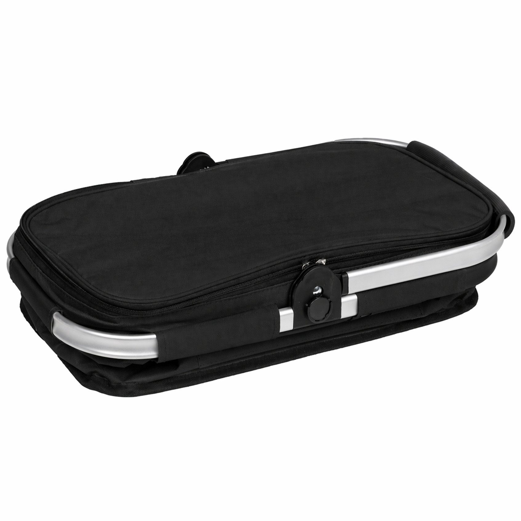Ebaxx Einkaufskorb Alu Thermo Korb Klapp Kühltasche faltbar Picknick Camping Grau Blau