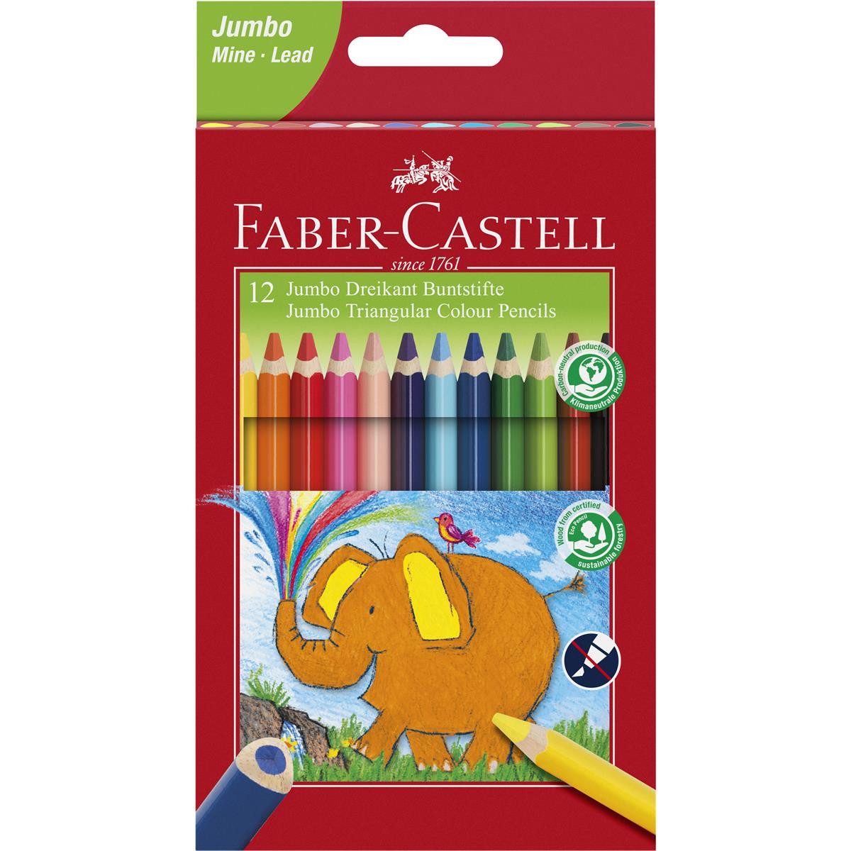 Faber-Castell Buntstift Faber-Castell Jumbo Buntstift Dreikant - 5,4 mm - 12er Karton