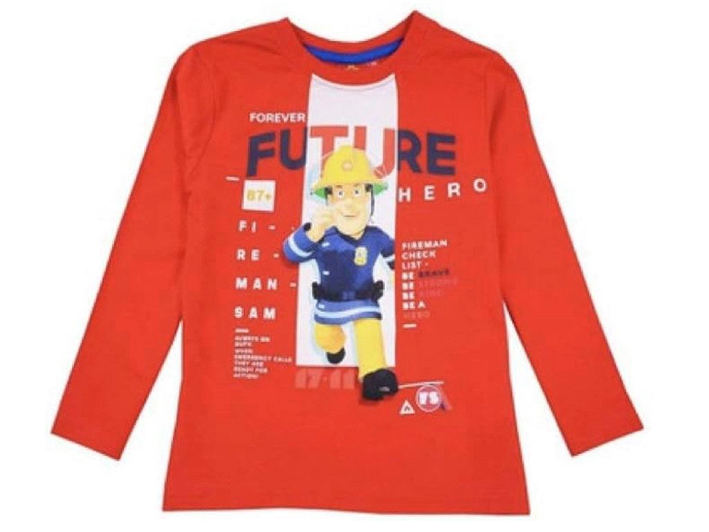 Feuerwehrmann Sam Langarmshirt rot